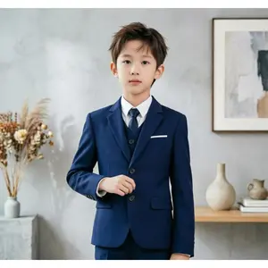 4pcs boys suit set Jacket Vest Pants Bow Tie Boys Wedding Suit Boys Elegant Suit for Birthday Party Formal Occasion Boys Christmas Outfit Does Not Include White Shirt