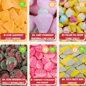 Stock Boy Build-A-Bag - 3LB - European Candy Mix with Sour Gummy Worms & Bonbon - Live Packaging Available on TikTok - Sweden Origin