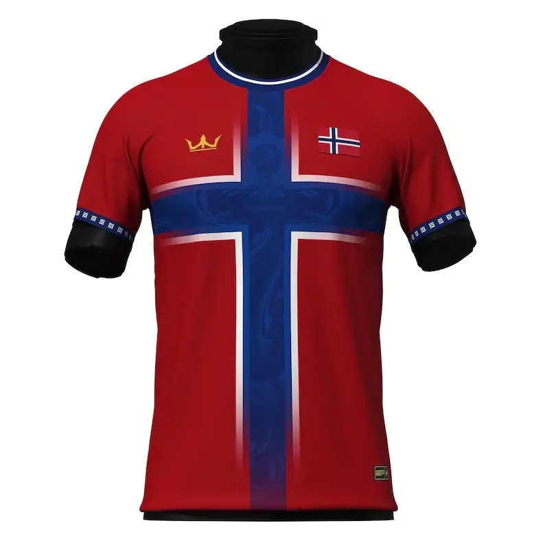 Norway Ntl Team Soccer Jersey 2026 Wörld Cup Home Red Nordic Cross Uniform Men Women Fan Gift Streetwear Casual All Season Loose Comfort Sportswear Supporter Tee