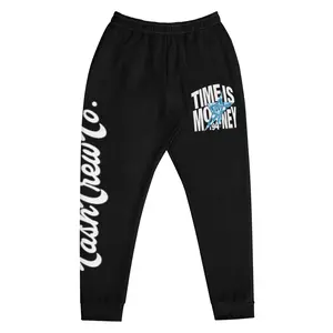CashCrewCo. TimeIsMoney'Black/Blue Men's Joggers