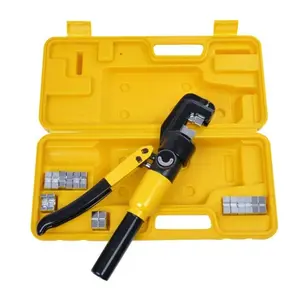 10 Ton Hydraulic Hand Crimper Tool Set for Stainless Steel Cable Railing Fittings, Crimps 1/8" to 3/16", Cable Crimping Tool ​with 9 Pairs of Dies