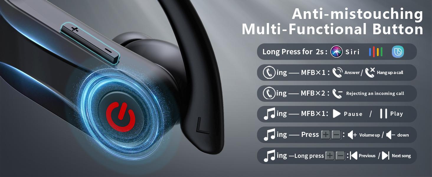 2026 Wireless In-Ear Earbuds with Bluetooth 6.1, Chargeable Sports Earhooks, Fast Charging Case, Dual LED Display, ENC Noise Cancelling Earphones, Easy Buttons, IPX7 Sweatproof, Batteries Included for Gym Audio & Outdoor Activities, Sweatproof Earphones