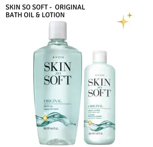 Avon Skin So Soft Original Bath Oil & Lotion Set X2 Jojoba Oil Moisturizing Body Care Duo