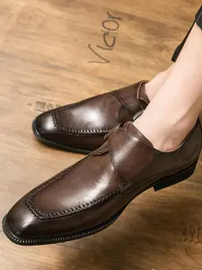 Men's Business Formal Lace Up Closed Dress Shoes, Business Style Shoes, Fashionable Shoes for Work Office, Male All-match Commuter Shoes for Daily Wear, Office Footwear