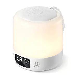 Kids Night Light with Digital Clock, Remote Control LED Bedside Lamp, 3 Adjustable Color Temperatures, 10/30/60 Min Auto Off Timer, Portable Rechargeable Nursery Sleep Lamp for Bedroom Customizable Lighting