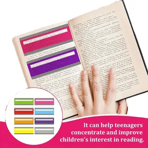 Random Set of 4 Colorful Reading Aids, Bookmark and Reading Tools, Highlighting, Annotation, Progress Tracking, Assistive Reading Accessories