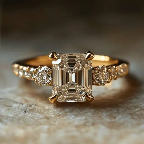Geometric Artificial Zircons Ring, Charming Wedding Engagement Ring, Emerald Cut Solitaire Ring, Fashion Jewelry Accessories for Women, Trendy All-match & Exquisite Jewelry for Birthday Gift, Artificial Gemstone Ring, Artificial Zircon Rings