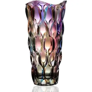 Glass Vases for Flowers,Thickened 3.4 lb Morden vases for Tables Centerpieces, vase for Home Decor, Crystal,Colorful and Clear Rose Large Vases Christmas Day Gifts(Heavy Duty) Ornaments