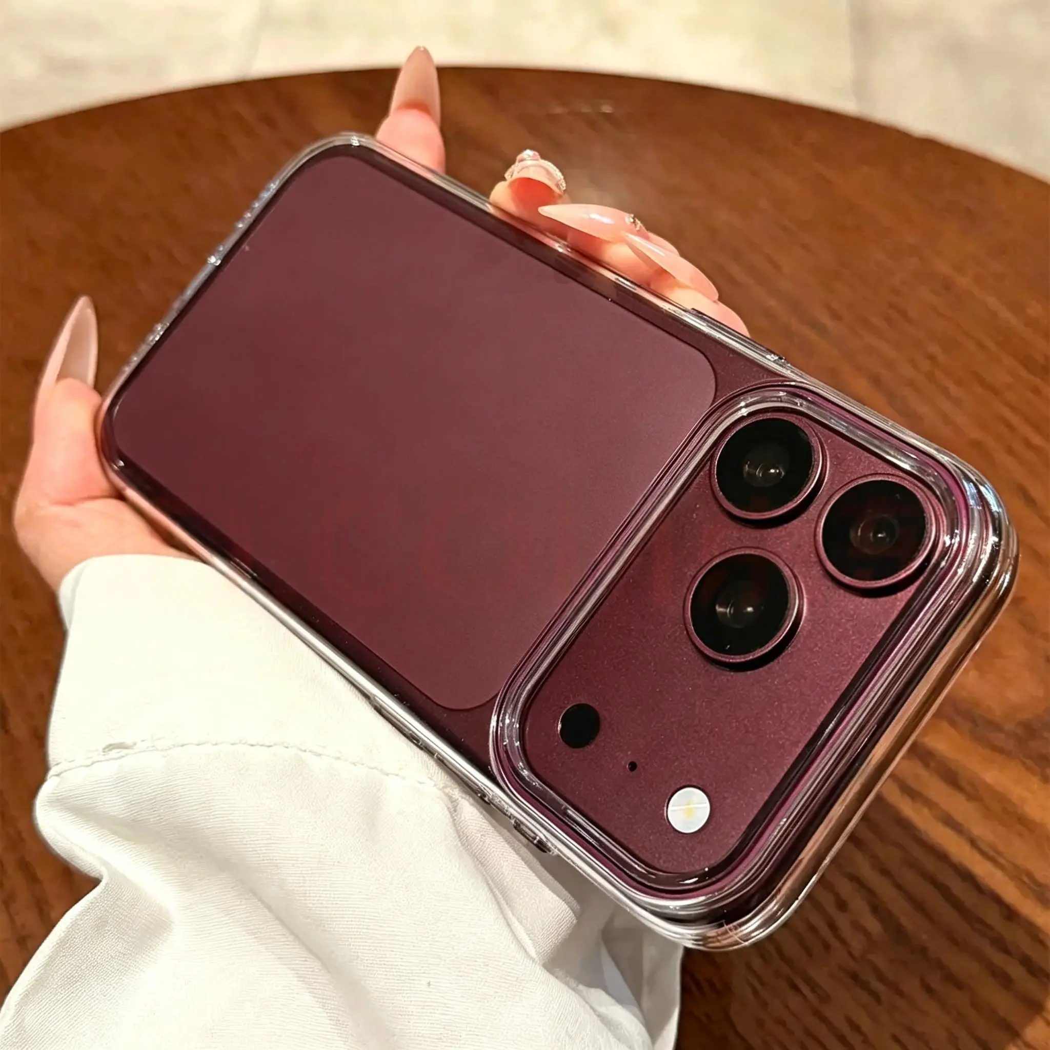 Hard Luxury Shockproof Bumper Cases for iPhone 18/17/16/15/14/13/12/11 Pro Max Plus, Transparent Acrylic Multi-Model Smartphone Protectors with Tempered Glass Accessories