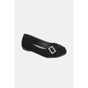 Forever Link Slip On Rhinestone Buckle Ballet Flats