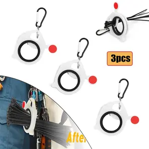 3 PCS Zip Tie Organizer Glows in The Dark Light Plastic Cable Tie Holder for Efficient Cable Management Reusable Zip Ties Holder for Easy and Neat Organization