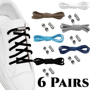 No Tie Shoelaces Elastic Shoelaces Strings Shoe Laces Fast Lacing Quick Lazy Laces for Adults Kids Elderly Comfort Sneaker Silk Bedroom Tactical