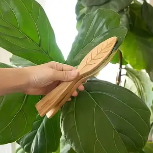 Portable Wooden Leaf Cleaner, Handheld Plant Cleaning Tweezers, Natural Plant Wash, Plant Care & Support Tool for Home & Garden, Garden Supplies