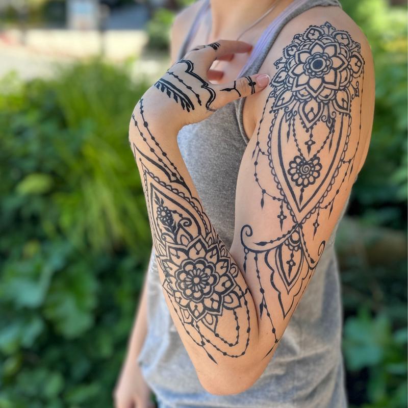 Jagua Gel, Plant Based, Ready to Use, Ultra Dark (Bottles or Cones) Cosmetic Makeup temporary tattoo henna cone