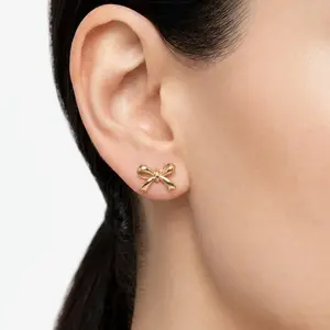 Elegant Gold Bow Stud Earrings for Women - Perfect for Everyday Wear and Special Occasions