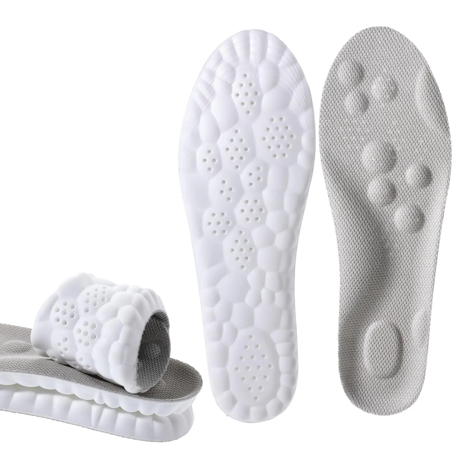 Soft Elastic Breathable Shoe Insoles, Sweat Absorbent, Lightweight and Soft Insoles for Comfortable and Non Tiring Feet  Footwear Bedroom