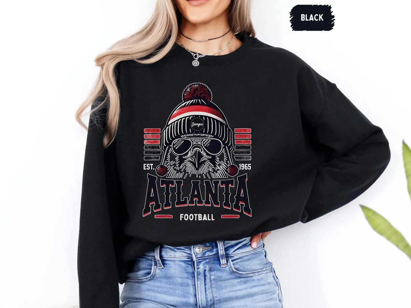 Atlanta Football Sweatshirt, Fan Gift, Georgia Sports Apparel, Atlanta Crewneck Jumper, Game Day Clothing