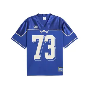 PUMA Mens Dress Code V-Neck Short Sleeve Replica Jersey Casual - Blue