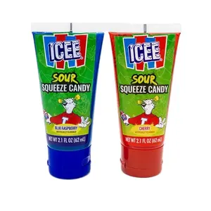 ICEE SOUR Squeeze Candy 2.1 oz - Blue Raspberry And Cherry Flavors Snack sweet Tangy Bonbon
