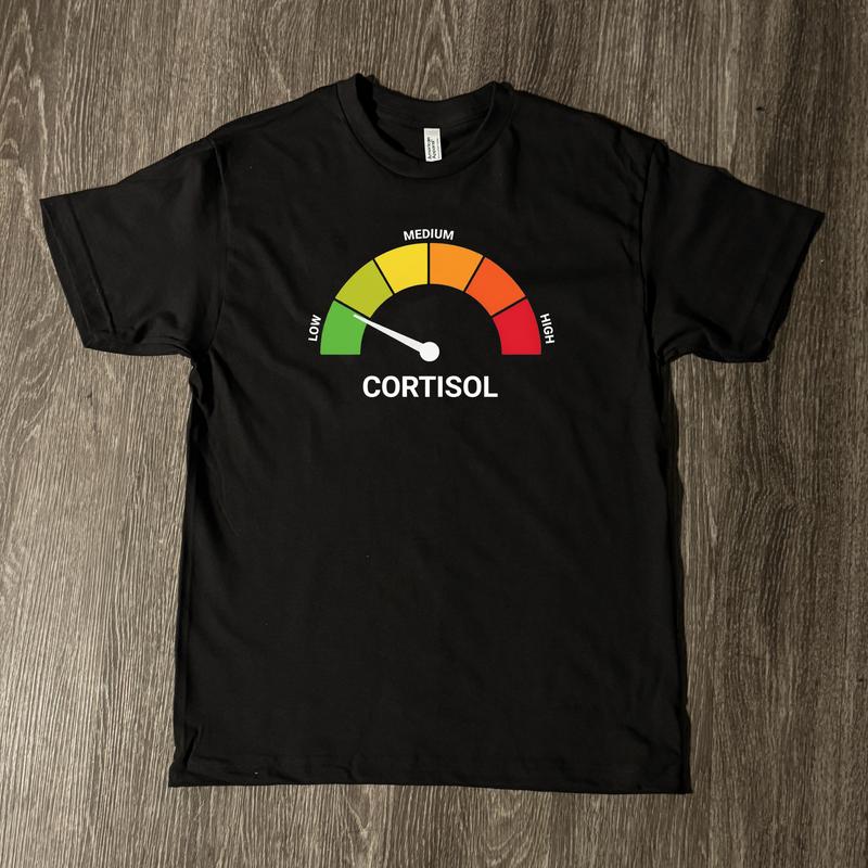 High Cortisol Low Cortisol Funny Casual 100% Cotton Heavyweight Short Sleeve Shirt