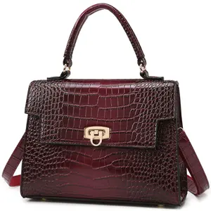 Makukke Birkin Bags for Women Shoulder Bag Pu Leather Handbags Crocodile Pattern Top Handle Purse Trendy Crossbody Bag for Women Flap Satchel Bags