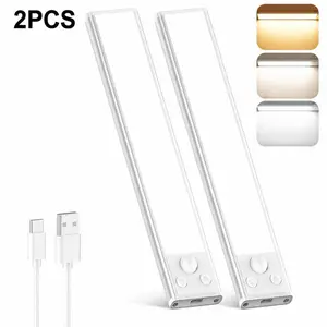 2/4 Pack LED Under Cabinet Lights Motion Activated, USB Rechargeable Wireless Closet Lights Dimmable Stick-On Night Lights for Kitchen, Hallway,Pantry,Bedroom,Gifts multimode party pathway day home decor