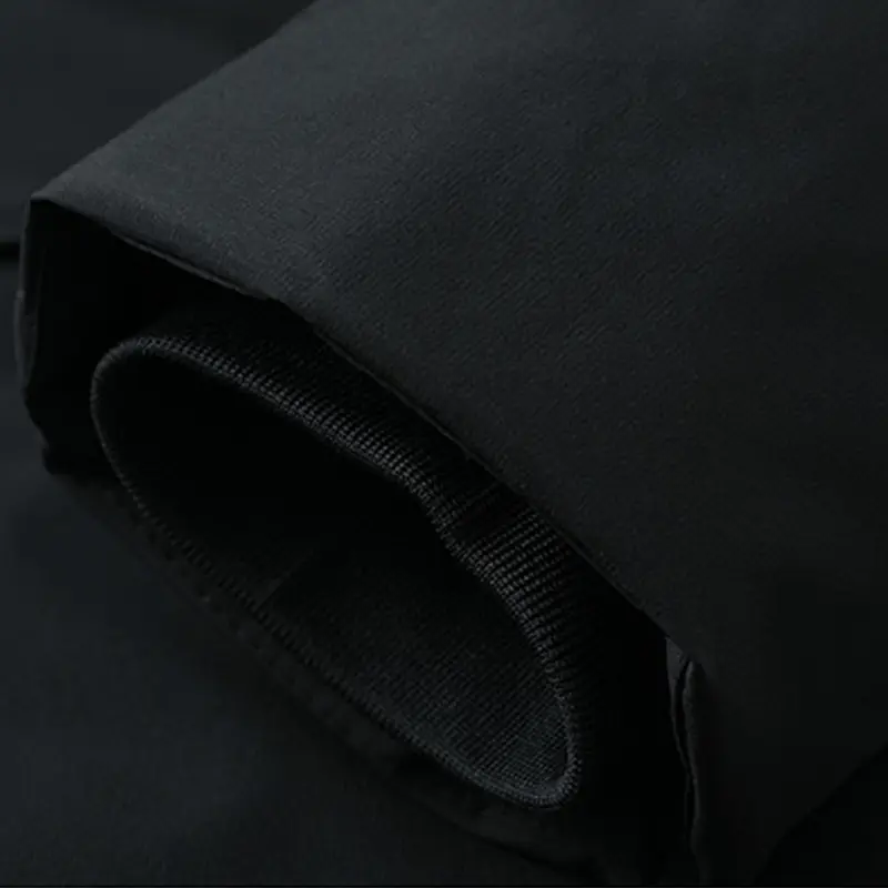 Men's Mid-Length  Casual Fashionable Jacket - Detachable Hood, Windproof, Winter Warm-Lined, Plain Polyester, Pull-On Longsleeve Daily Jacket Coat, Menswear Top Outerwear