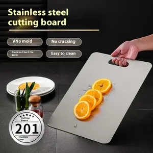 Kitchen Thickened Cutting Board Stainless Steel Cut Vegetables Meat Chopping Board Cooking Tools Anti-mold Cutting Boards Mats Knives