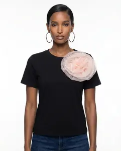 The Sculptural Organza Flower Statement Tee