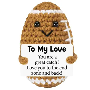 Positive Taco Emotional Support Crochet Plushie with Inspirational Uplifting Positive Card - Funny Cute Self Care Desk Room Decor Stocking Stuffer Gift for Wife Husband Friend Sister Mom Dad Coworker Teen Boys Girls Holiday Birthday Pick-Me-Up