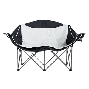Double Folding Camping Chair – Spacious 2-Person Seat | 500 lbs Capacity | Tear-Resistant 600D Oxford + Powder-Coated Steel | 30-Second Setup | Dual Cup Holders | Includes Carry Bag