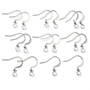 (Never Fade) 100pcs/lot 19x17mm Stainless Steel DIY Earring Findings Clasps Hooks Jewelry Making Accessories Earwire -W3-39