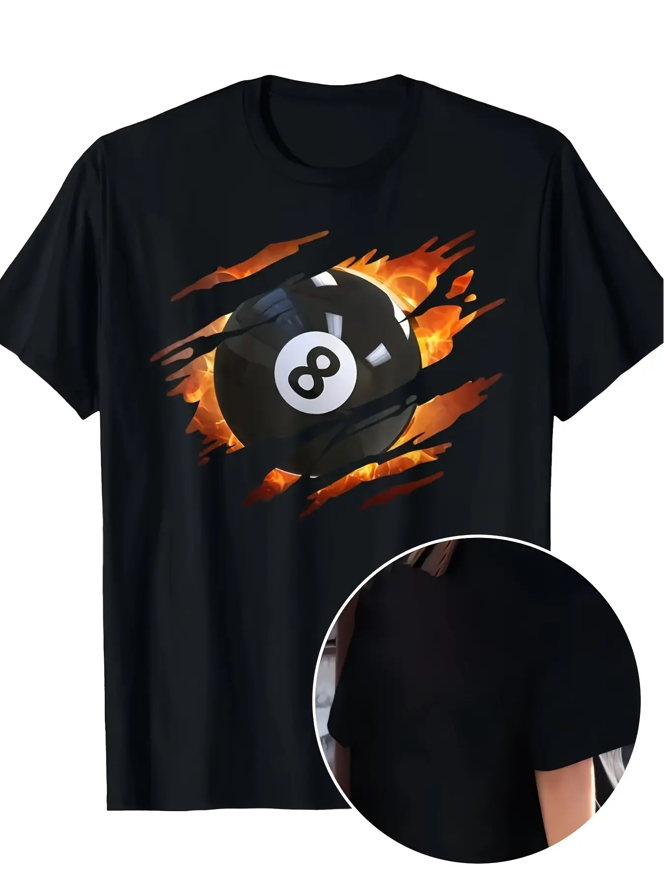 Men'S Billiards Graphic Tee - Comfortable Polyeste unisex soft cotton short sleeve t shirt, vintage graphic casual tee for men women teens, perfect birthday holiday gift for camping travel gym daily street casual wear