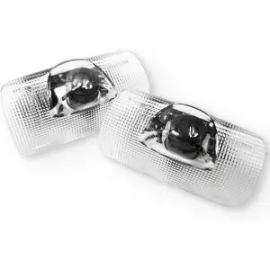 Car LED Door Logo Projector Welcome Lights, 2-Pack Automotive Puddle Lights with Micro-Labeling, Compatible with Toyota Highlander, Camry, Rav4, Prius, Sienna