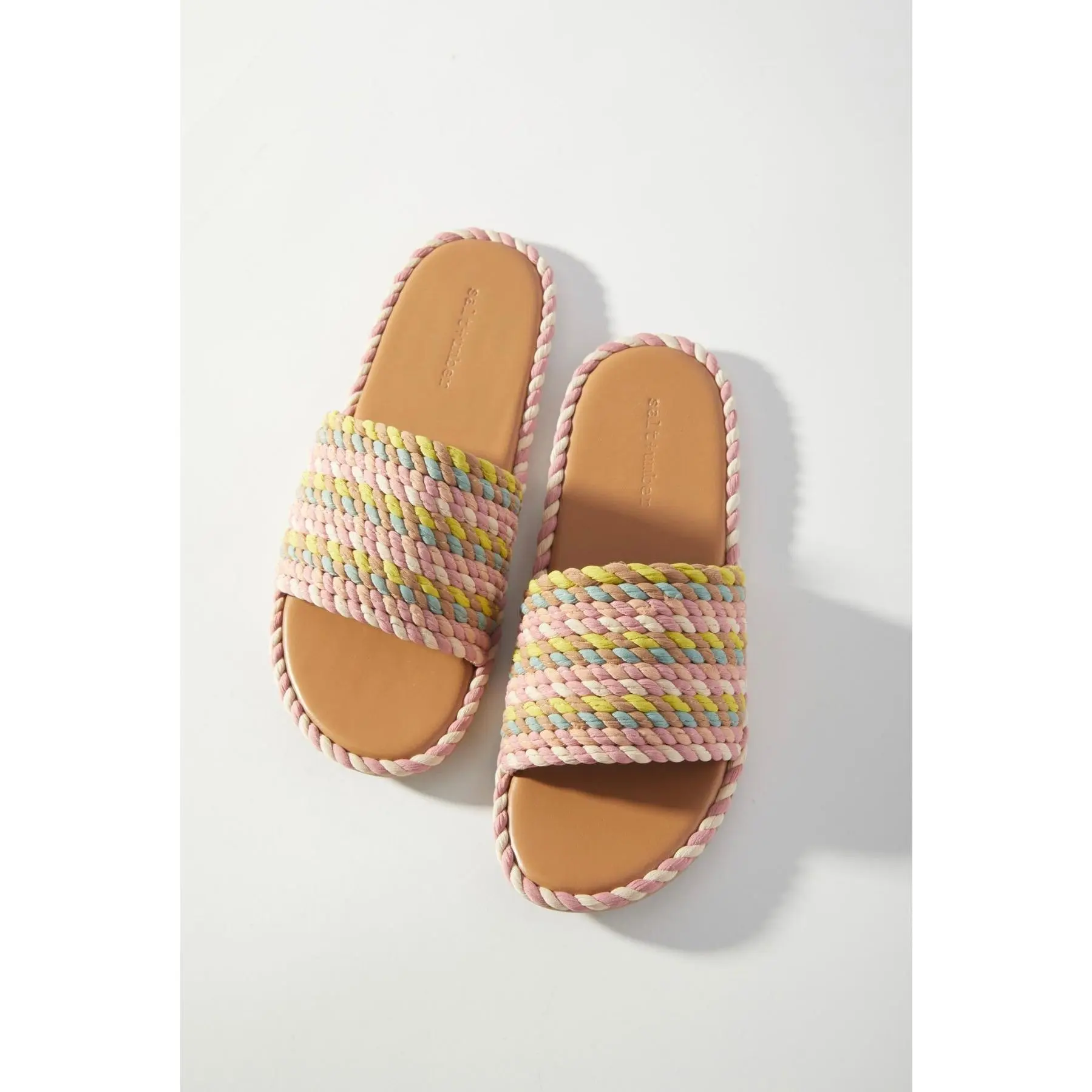 SUNSHINE-MIAMI MULTI vegan rope footbed slide sandal