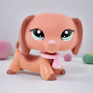 Rare New Original Dachshund #2046 Action Figure Toy Stand for Kids Adorable Collectible Pet Shop Animal Christmas Birthday Gift Tiny Cute Room Decor Viral Holiday Present Festive