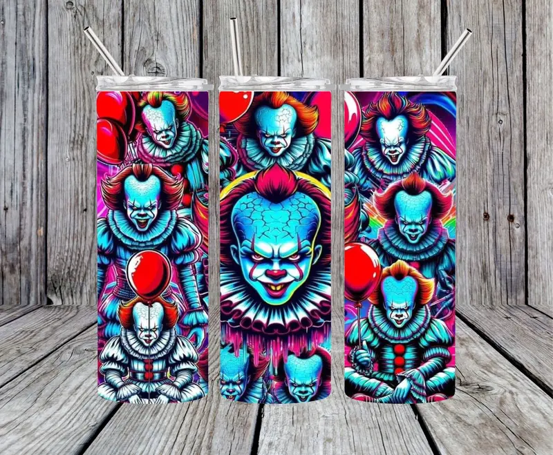 Pennywise 20 oz Stainless Steel Tumbler with Lid - Portable Drinkware for Bottled Water cup