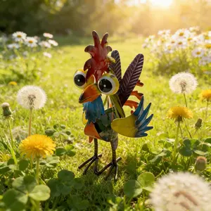 Garden Sculptures, Outdoor Courtyard Garden Wrought Iron Socket-Style Ground Decorations, Garden Decor Items, Home Decor