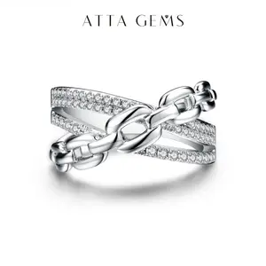 Vintage Synthetic Moissanite Ring for Women D Color VVS1 Wedding Party Fine Jeweley Daliy Gift R116