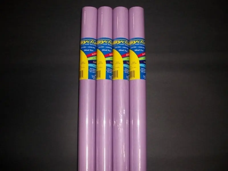RiteCo Raydiant 80177 Lilac Fade-Resistant Lignin-Free Acid-Free Double Ink Coated Art Rolls, 4-Pack (48 x 50 in) for Bulletin Boards & Art Craft Projects