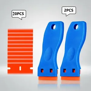 22-Piece Multi-Functional Rubber Scraper Set, Durable Plastic Cleaning Spatula, Reusable Household Tool, Easy Grip Handle, Modular Design