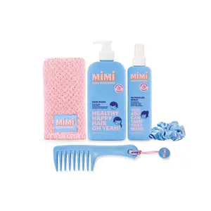 STARTER Bundle - Gentle Shampoo, Detangler, Quick Dry Towel, Comb, Scrunchie for Easy Daily Routines