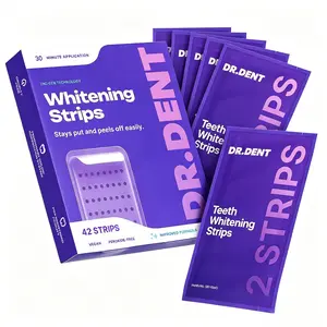DR.DENT Purple Teeth Whitening Strips - 7/21 Whitening Sessions - Non Sensitive Teeth Whitening - Peroxide-Free
