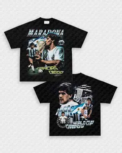 MARADONA Graphic Tee, Double-Sided 100% Cotton T-Shirt, Premium Quality, Comfortable Fit, Gift for Fans