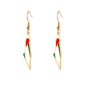 Palestine Map Flag Earrings