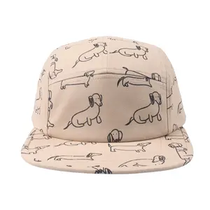 HatPhile Dachshund Cotton 5-Panel Hat - Adjustable Strap, High-Quality Cotton, Casual & Stylish Headwear for All-Day Comfort