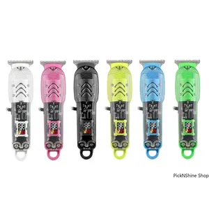 Transparent Shell Electric Hair Clipper, Usb Rechargeable Professional Trimmer, Portable Household Grooming Tool For Male Daily Use, Durable Practical Device For Regular Personal Hair Cutting And Common Home Styling Needs