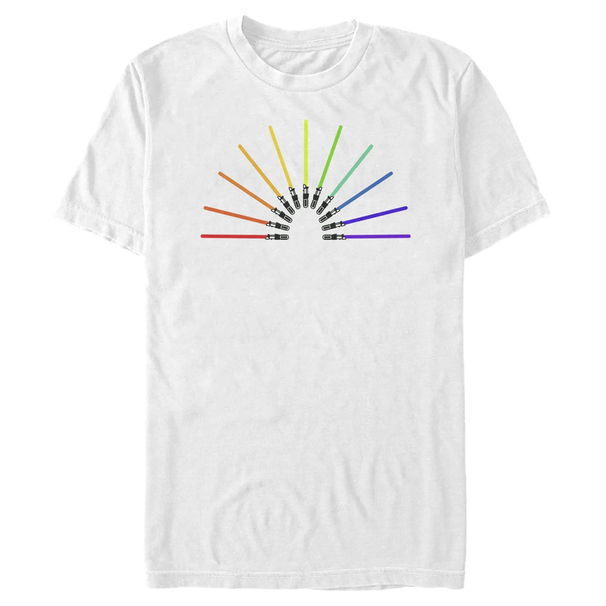 Men's Star Wars Lightsaber Rainbow T-Shirt