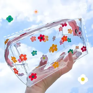 Ins-style transparent PVC makeup bag