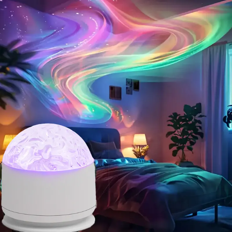 2 in 1 Aurora Light Projector – Northern Lights & Star Cloud Galaxy Lamp with Remote Control, USB Rechargeable Night Light for Bedroom, Living Room, Home Decor, Gifts & Relaxing Ambience